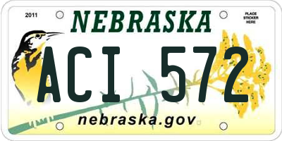 NE license plate ACI572