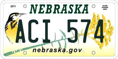 NE license plate ACI574