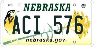 NE license plate ACI576