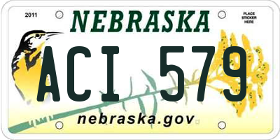 NE license plate ACI579