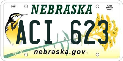 NE license plate ACI623
