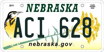 NE license plate ACI628