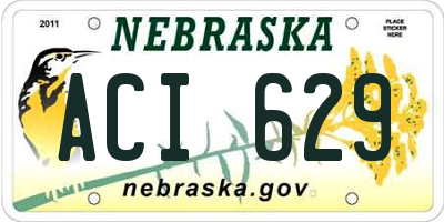 NE license plate ACI629