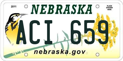 NE license plate ACI659
