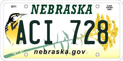 NE license plate ACI728
