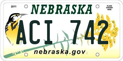 NE license plate ACI742