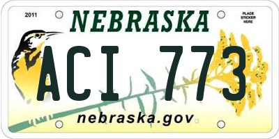 NE license plate ACI773