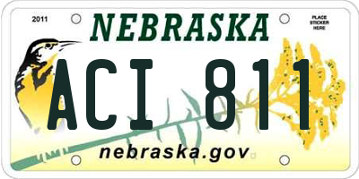 NE license plate ACI811