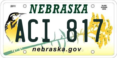 NE license plate ACI817