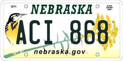 NE license plate ACI868