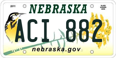 NE license plate ACI882