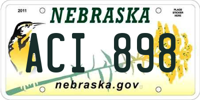 NE license plate ACI898