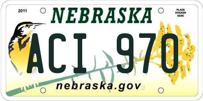 NE license plate ACI970