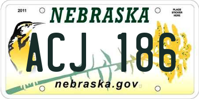 NE license plate ACJ186