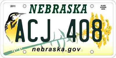 NE license plate ACJ408