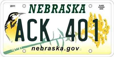 NE license plate ACK401