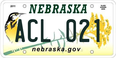 NE license plate ACL021