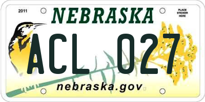 NE license plate ACL027