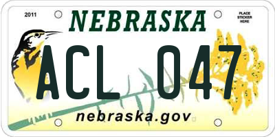 NE license plate ACL047