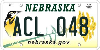 NE license plate ACL048