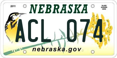 NE license plate ACL074