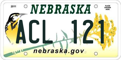 NE license plate ACL121