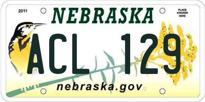 NE license plate ACL129