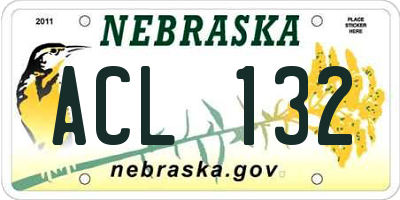 NE license plate ACL132