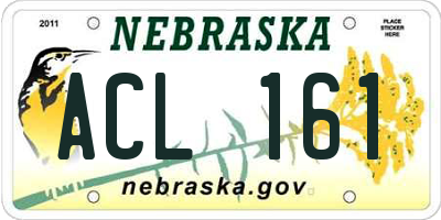 NE license plate ACL161