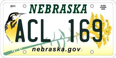 NE license plate ACL169