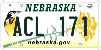 NE license plate ACL171