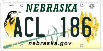 NE license plate ACL186