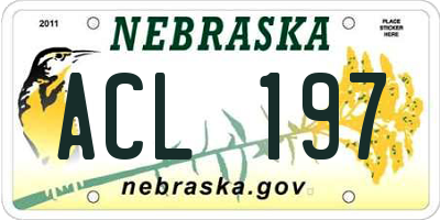 NE license plate ACL197