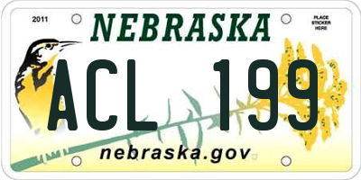 NE license plate ACL199