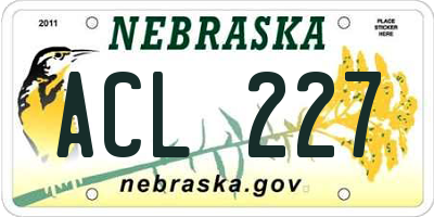 NE license plate ACL227