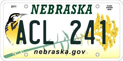 NE license plate ACL241