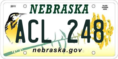 NE license plate ACL248