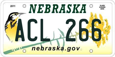 NE license plate ACL266