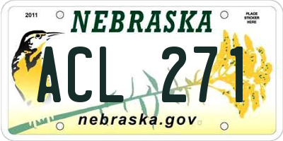 NE license plate ACL271