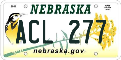 NE license plate ACL277