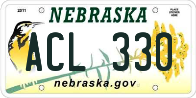 NE license plate ACL330