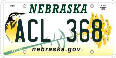 NE license plate ACL368