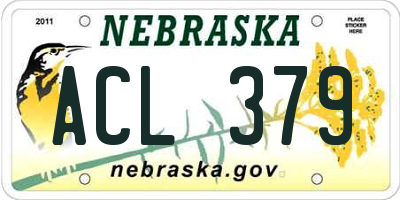NE license plate ACL379
