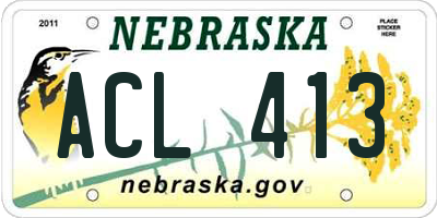 NE license plate ACL413