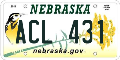 NE license plate ACL431