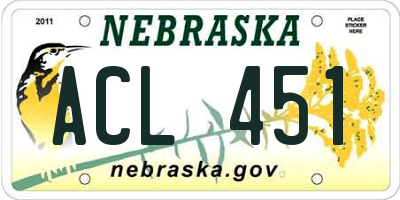 NE license plate ACL451