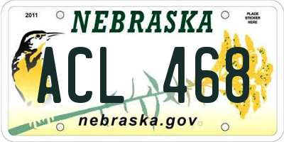 NE license plate ACL468