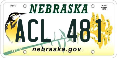 NE license plate ACL481