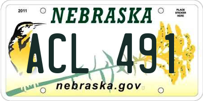 NE license plate ACL491