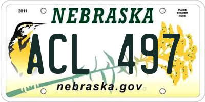 NE license plate ACL497